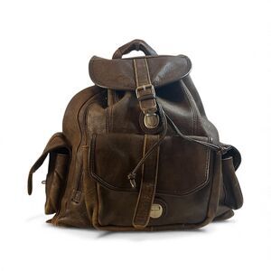 Vintage Cowhide Rucksack Brown Bag